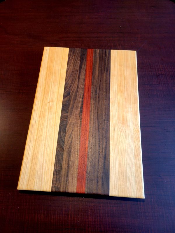 Cherry, Walnut, & Padauk Cutting Board