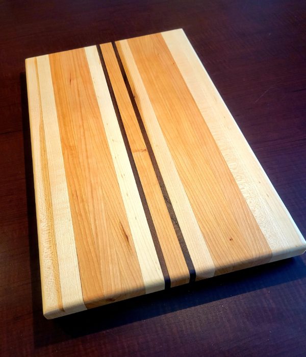 Cherry, Maple, & Walnut Cutting Board - Image 3